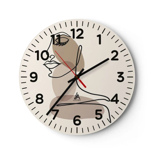 Horloge murale - Pendule murale - Une certaine ligne de beauté - 40x40 cm