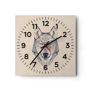 Horloge murale - Pendule murale - Un alpha au regard pénétrant - 40x40 cm