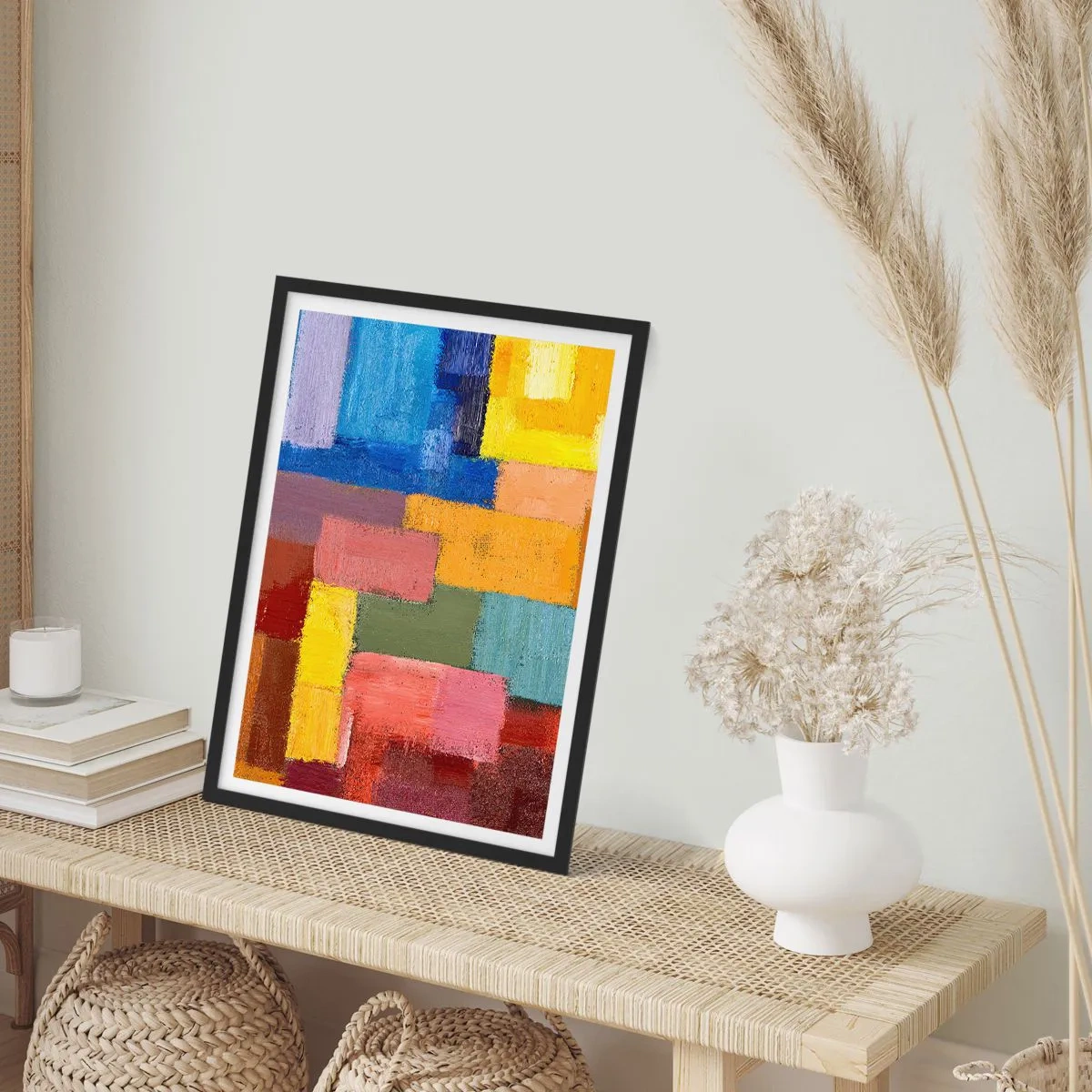 Affiche dans un cadre noir - Poster - Chacun est différent, tout est coloré - 40x50 cm