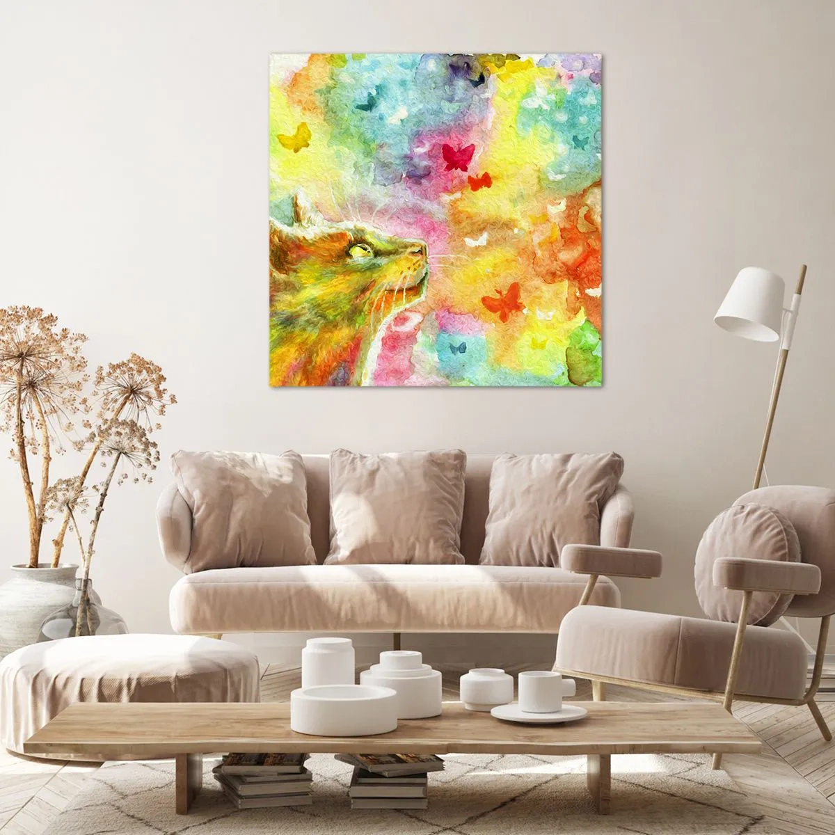 Impression sur toile - Image sur toile - Bayou-bayou au paradis des chats - 50x50 cm