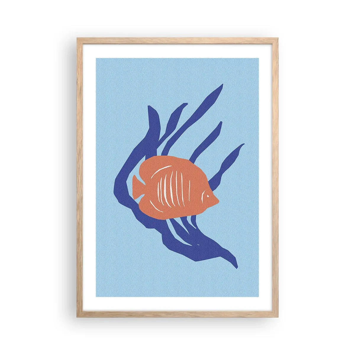 Affiche dans un chêne clair - Poster - Habitant des eaux coralliennes - 50x70 cm