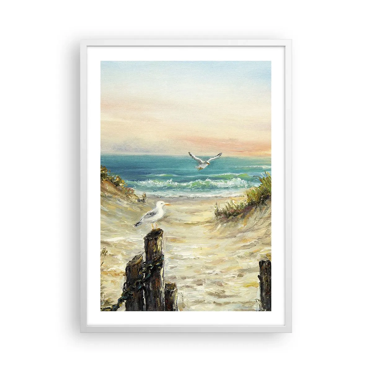 Affiche dans un cadre blanc - Poster - Retraite au calme - 50x70 cm
