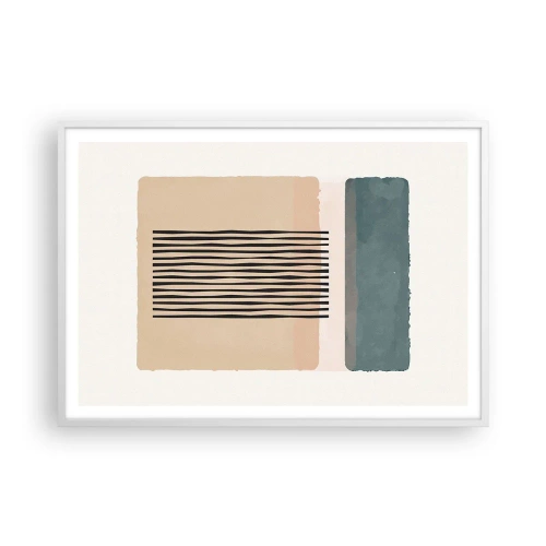 Affiche dans un cadre blanc - Poster - Tout est en ordre - 100x70 cm