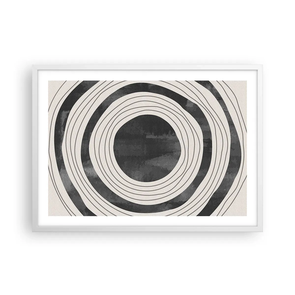 Affiche dans un cadre blanc - Poster - Droit au but - 70x50 cm