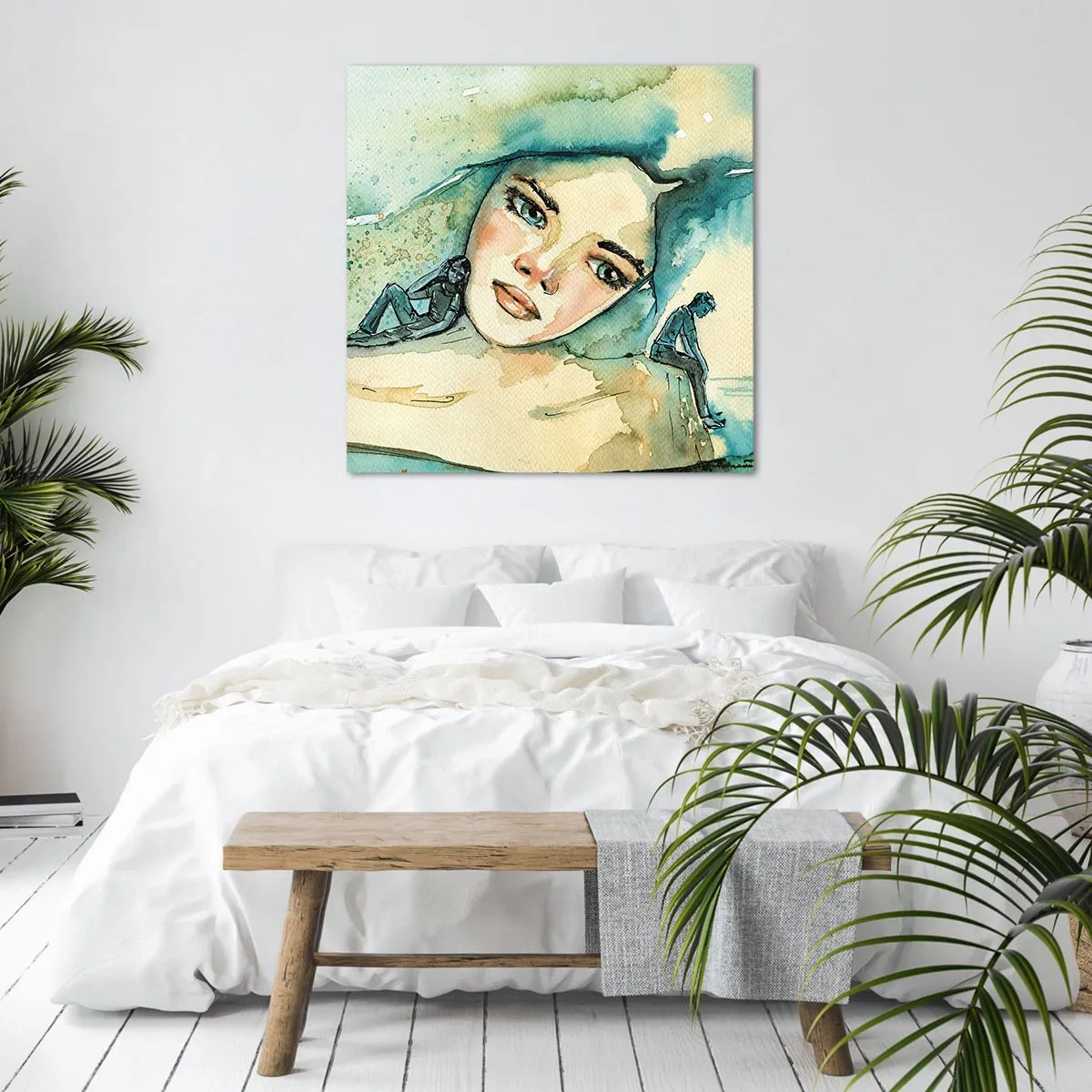 Impression sur toile - Image sur toile - Suis-je bleu? - 60x60 cm