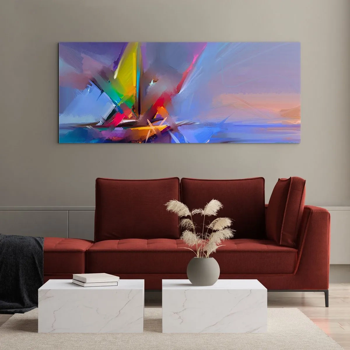 Impression sur verre - Image sur verre - Hélices comme un oiseau - 90x30 cm