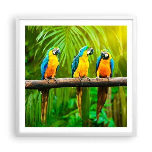 Affiche dans un cadre blanc - Poster - Et avez-vous entendu qu'elle ...? - 60x60 cm