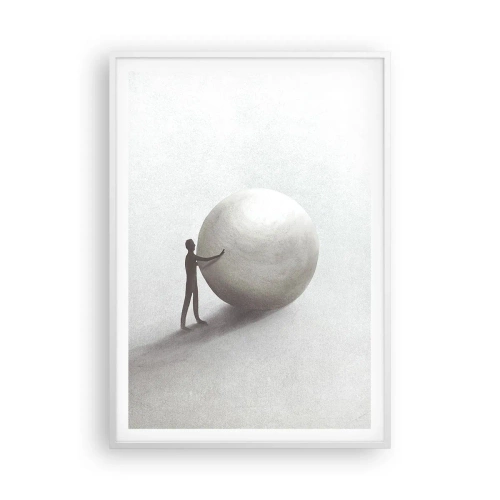 Affiche dans un cadre blanc - Poster - Jeu de la vie - 70x100 cm