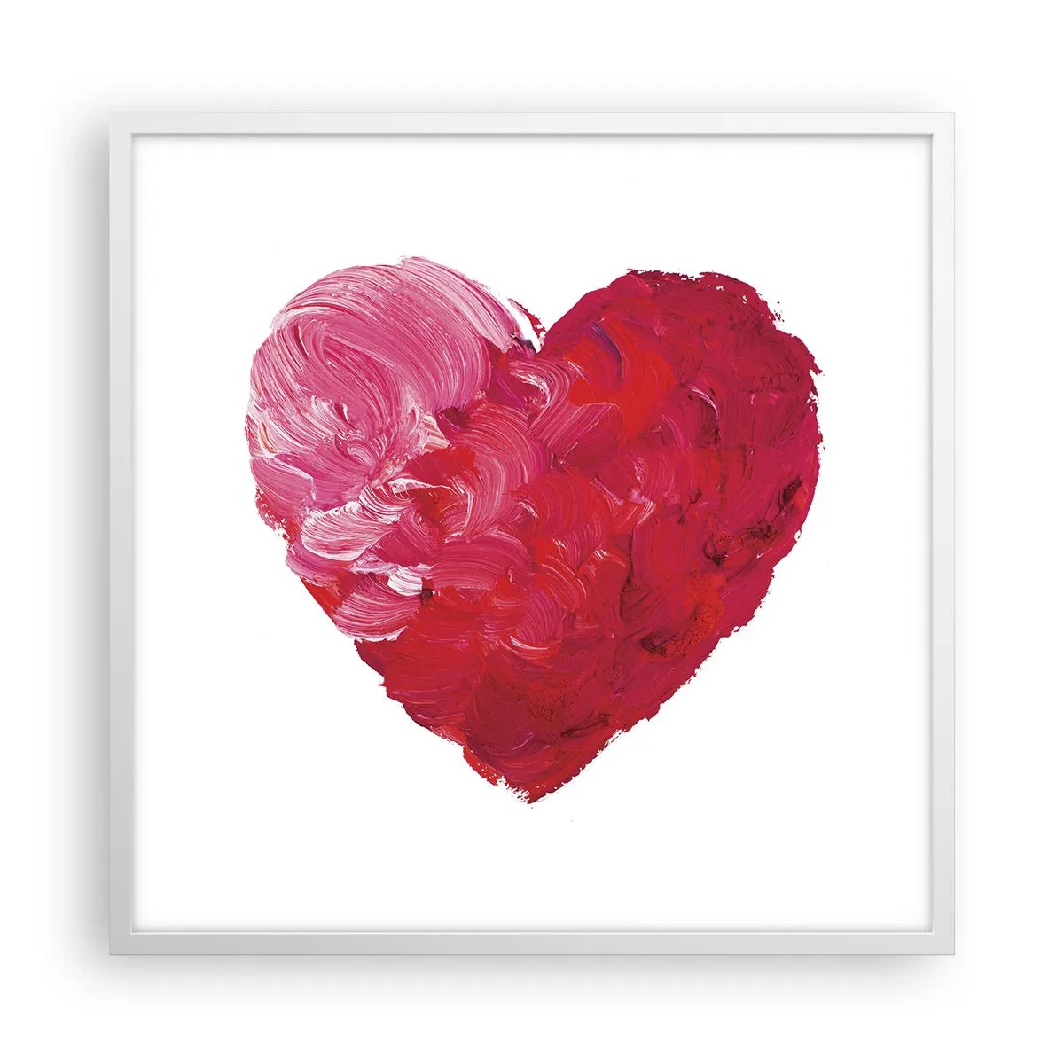 Affiche dans un cadre blanc - Poster - All you need is love - 60x60 cm