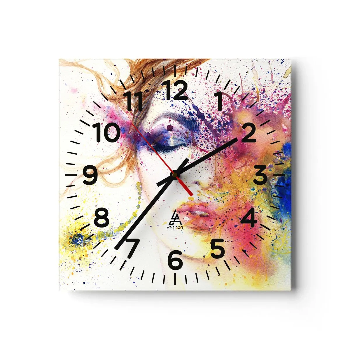Horloge murale - Pendule murale - Vertiges arc-en-ciel - 40x40 cm