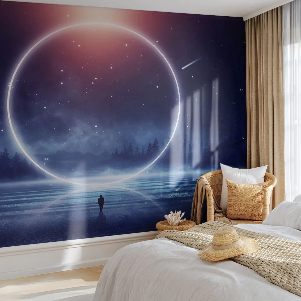 Papier Peint Autocollant Deluxe Sticker - Ils sont déjà là... - Fantaisie, Cosmos, Paysage - 250x175 cm