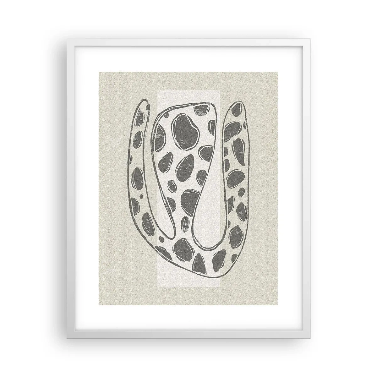 Affiche dans un cadre blanc - Poster - Une étrange créature - 40x50 cm