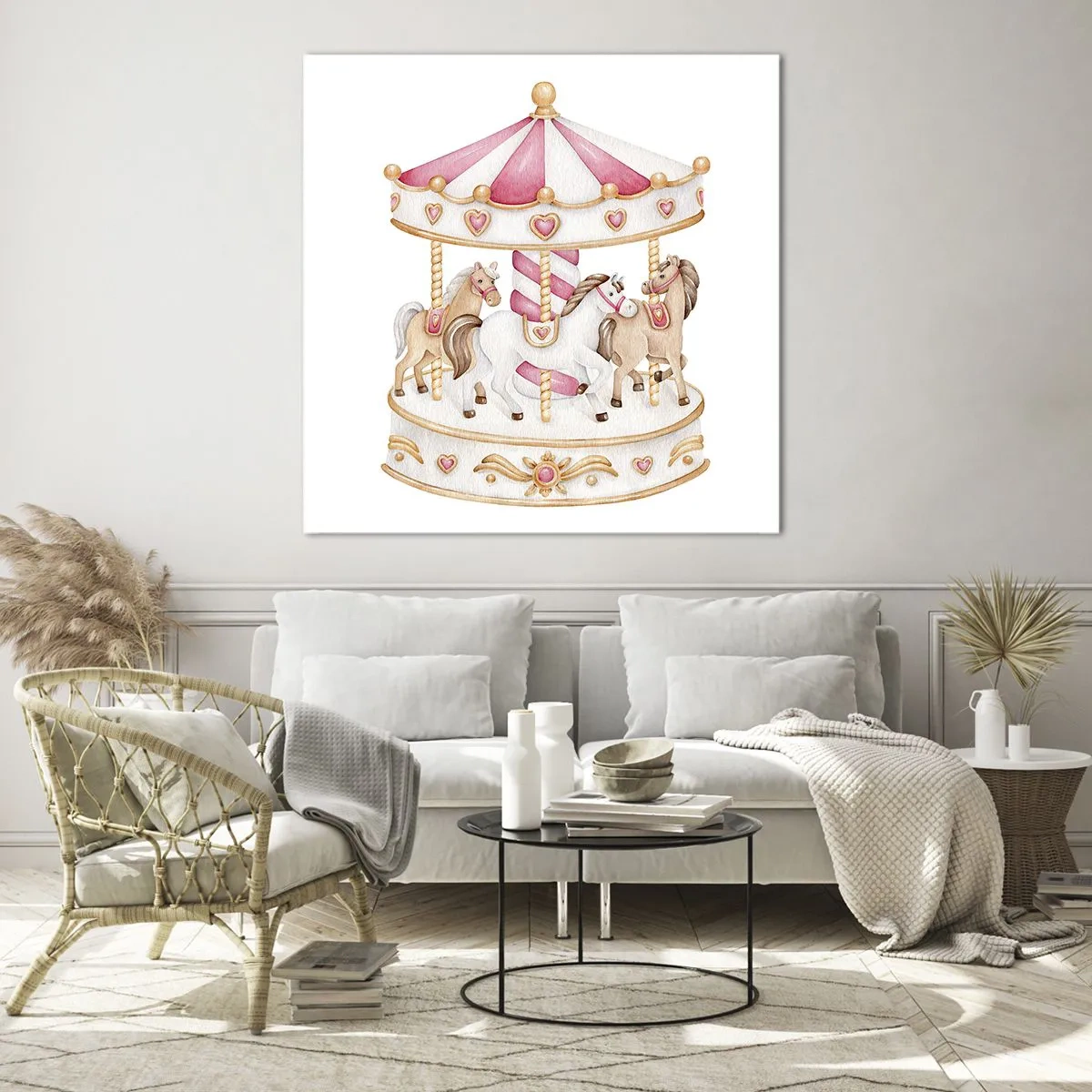 Impression sur verre - Image sur verre - Le doux monde de l'enfance - 40x40 cm