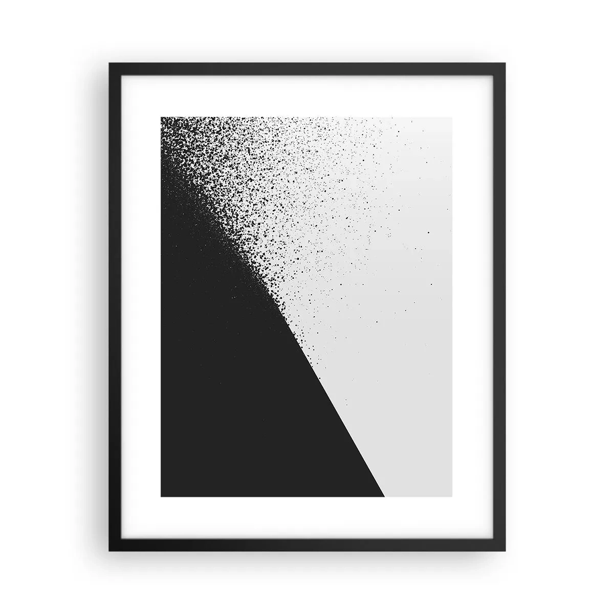 Affiche dans un cadre noir - Poster - De plus en plus vite, de plus en plus - 40x50 cm