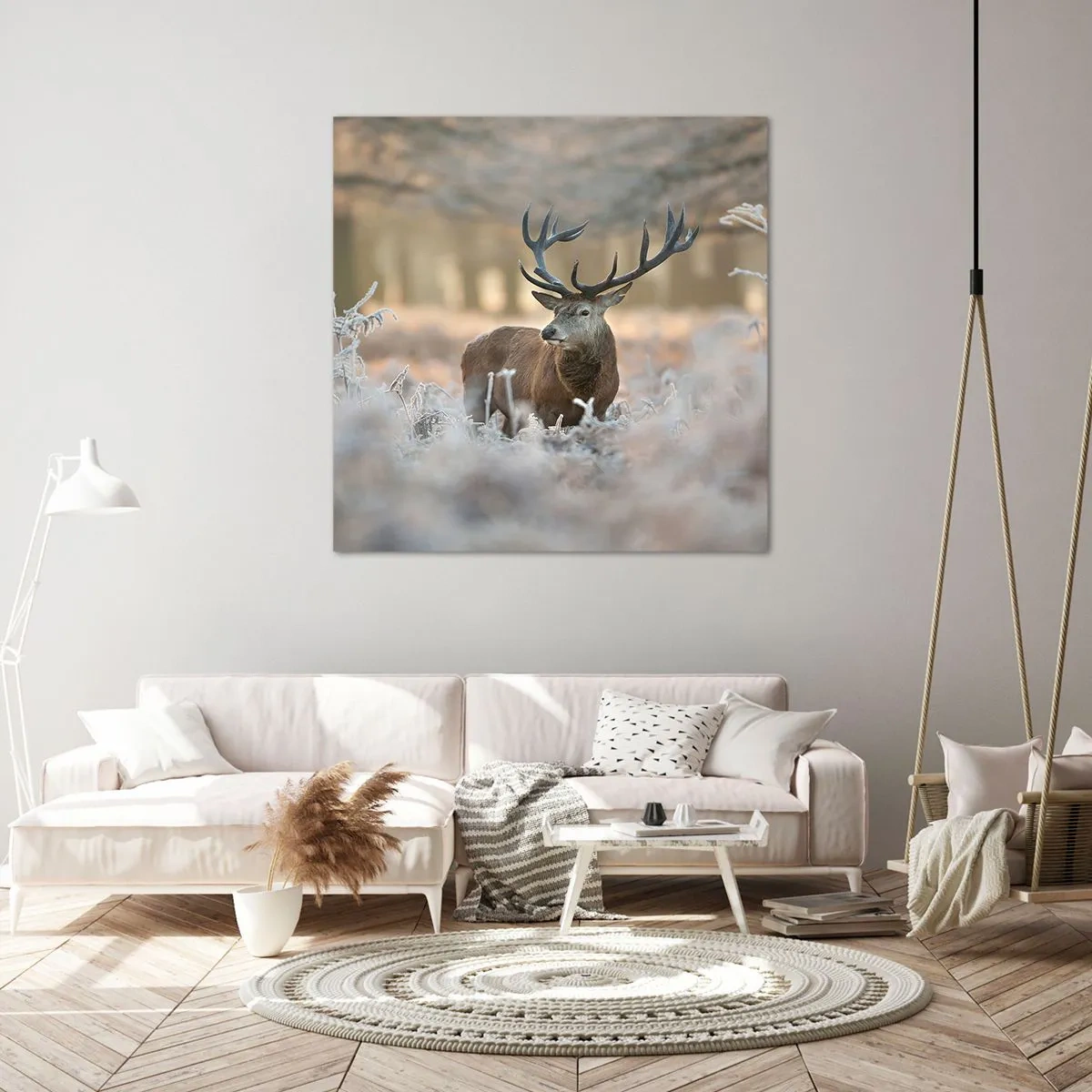 Impression sur toile - Image sur toile - Une matinée animée - 70x70 cm