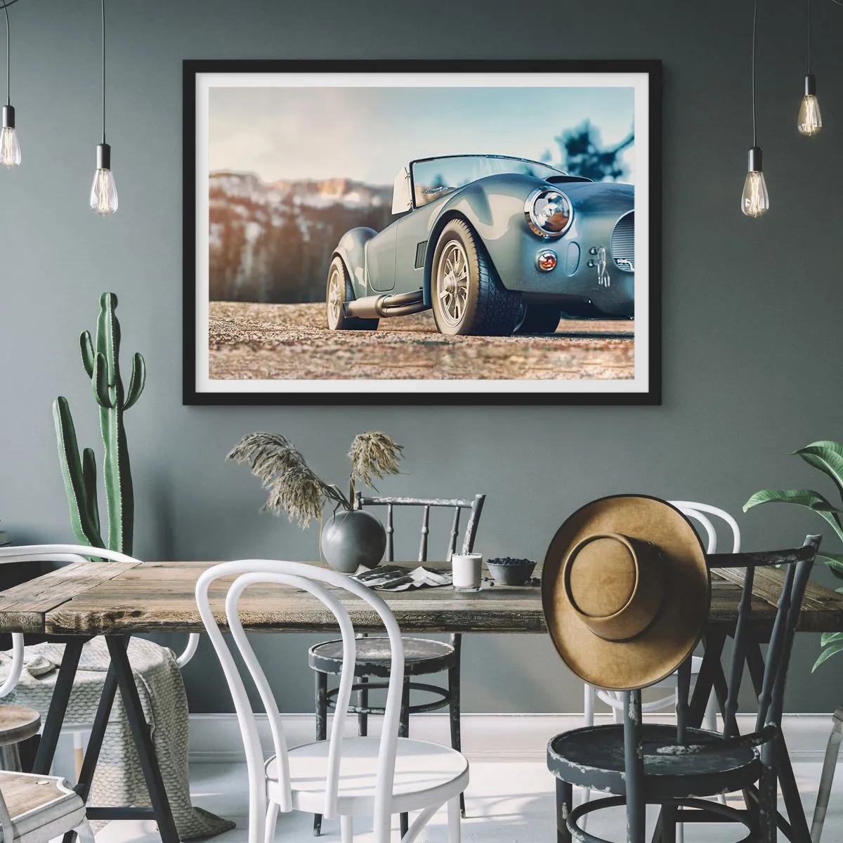 Affiche dans un cadre noir - Poster - Ce qui compte c'est le style - 40x30 cm