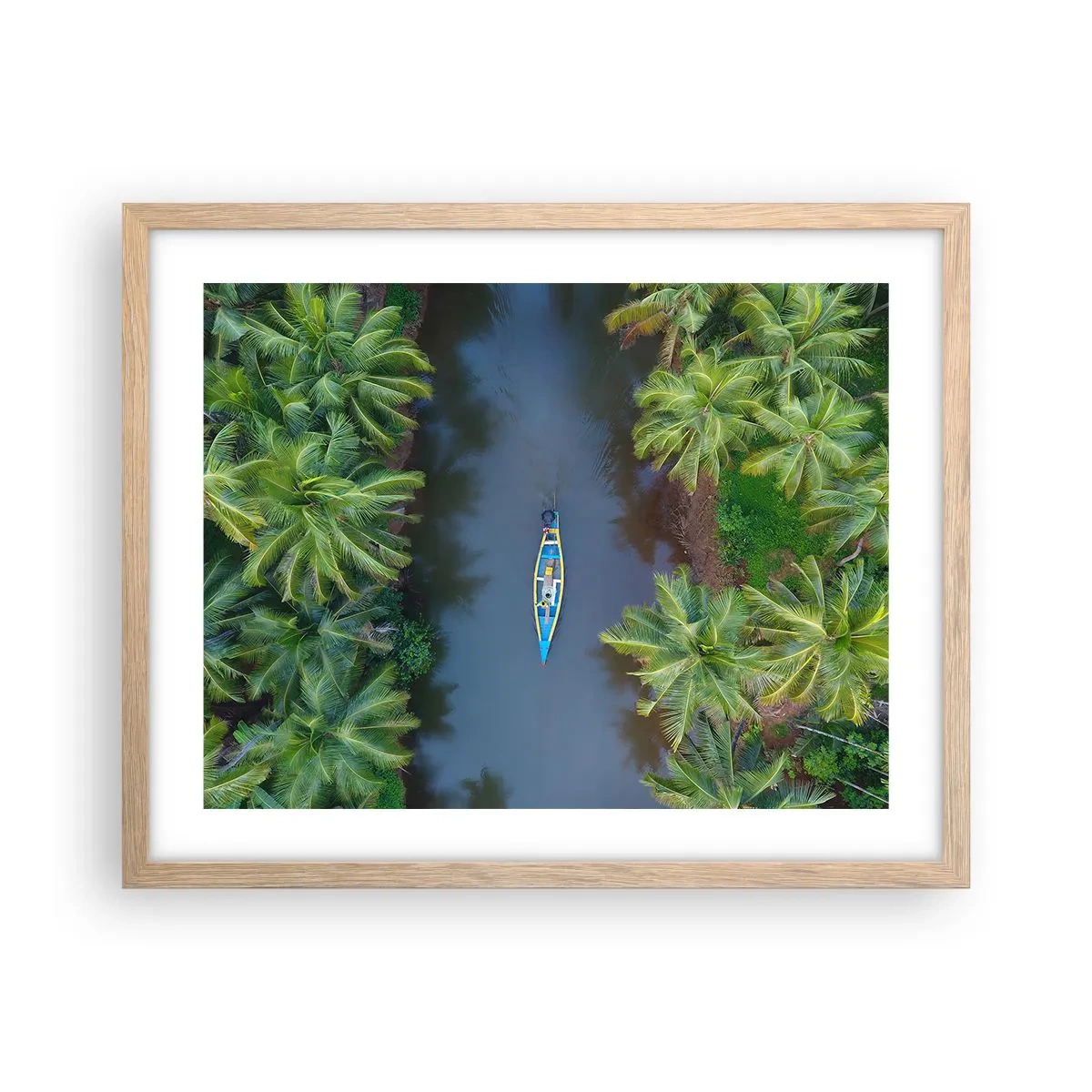 Affiche dans un chêne clair - Poster - Sur un sentier tropical - 50x40 cm