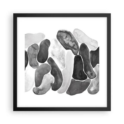 Affiche dans un cadre noir - Poster - Abstraction rocheuse - 40x40 cm