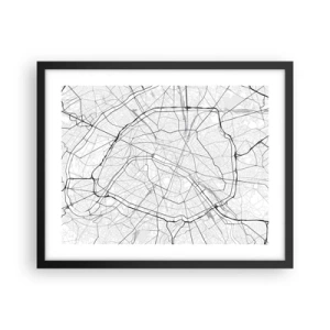 Affiche dans un cadre noir - Poster - Fleur de Paris - 50x40 cm