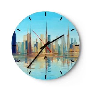 Horloge murale - Pendule murale - Une métropole ensoleillée - 40x40 cm