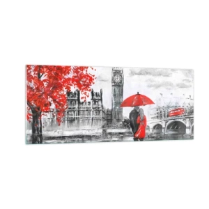 Impression sur verre - Image sur verre - Amoureux de Londres - 100x40 cm