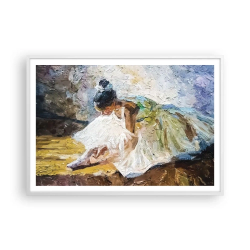 Affiche dans un cadre blanc - Poster - D'après un tableau de Degas - 100x70 cm