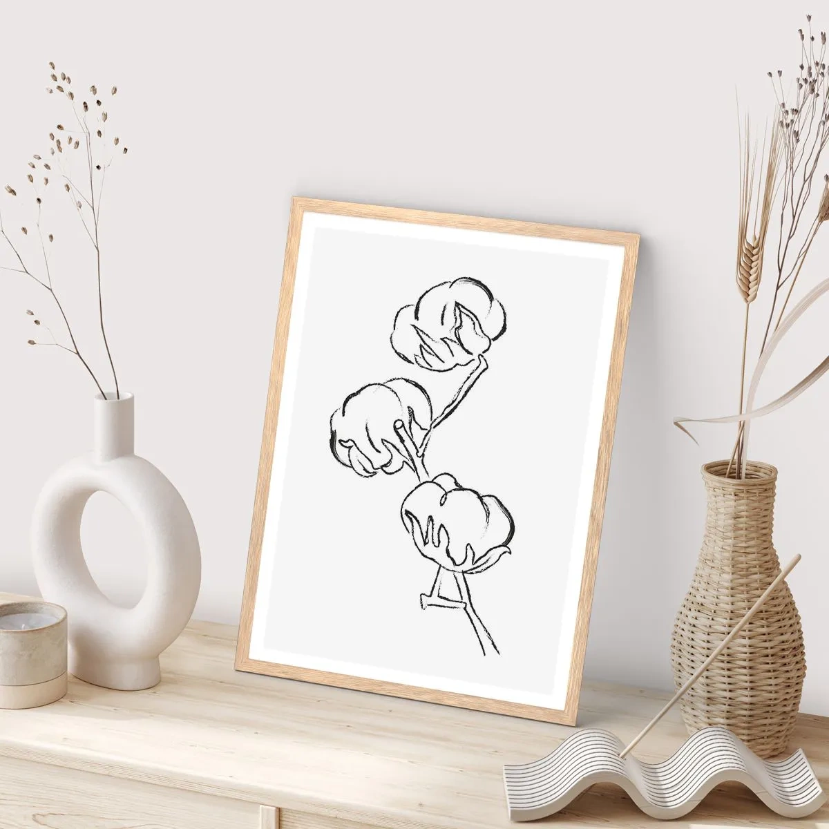 Affiche dans un chêne clair - Poster - Duvet de coton - 70x100 cm