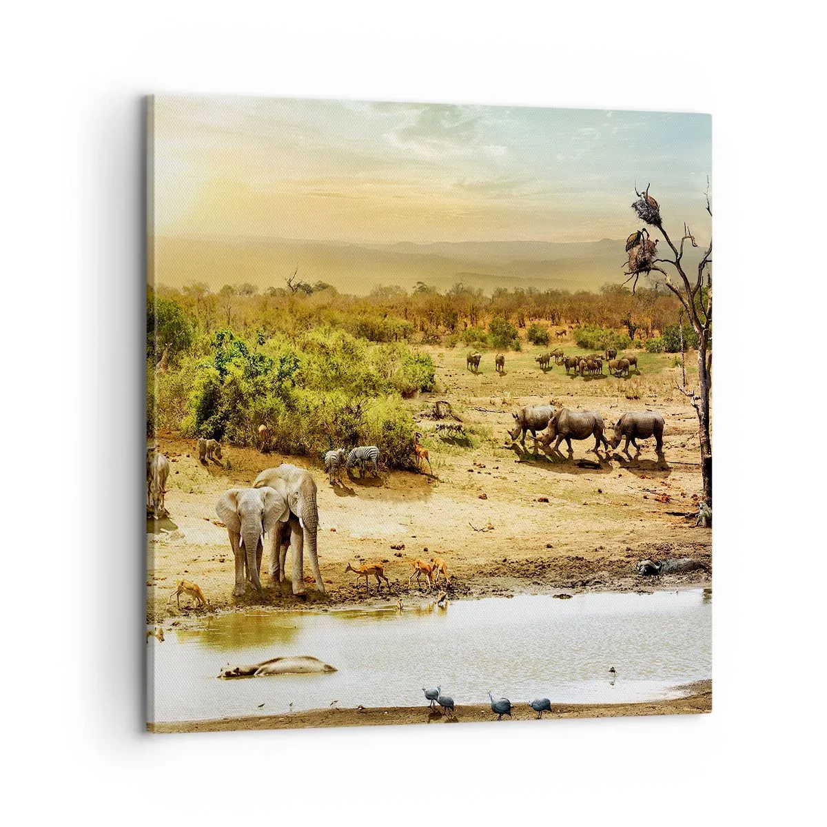 Impression sur toile - Image sur toile - "Et d'Eden coulait une rivière..." - 60x60 cm