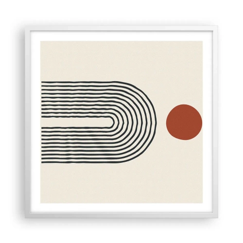 Affiche dans un cadre blanc - Poster - Le magnétisme des formes et des couleurs - 60x60 cm