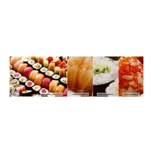Échantillon de Papier Peint Premium Sand - Couleurs et saveurs d'Asie - La gastronomie, Sushi, Asie - 100x30 cm