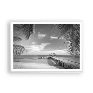 Affiche dans un cadre blanc - Poster - Souvenirs ou rêve? - 100x70 cm