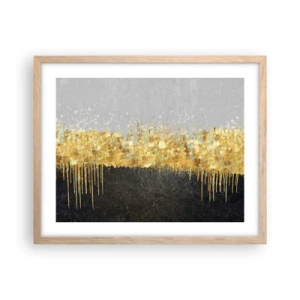 Affiche dans un chêne clair - Poster - Vers l'intérieur et vers le haut - 50x40 cm