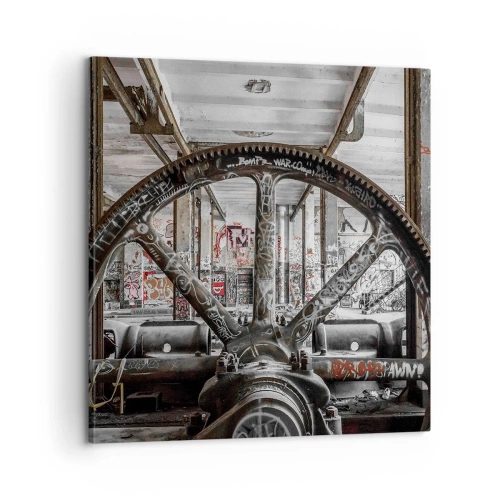 Impression sur toile - Image sur toile - Vie secrète d'une usine - 60x60 cm