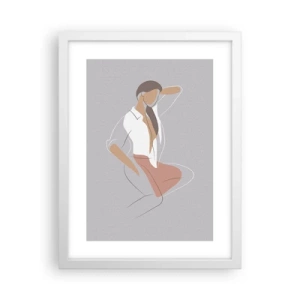 Affiche dans un cadre blanc - Poster - Contour gracieux - 30x40 cm