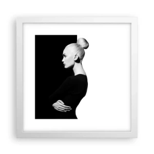 Affiche dans un cadre blanc - Poster - Tout simplement une femme - 30x30 cm