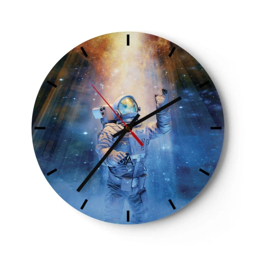 Horloge murale - Pendule murale - Enfin arrivé - 40x40 cm