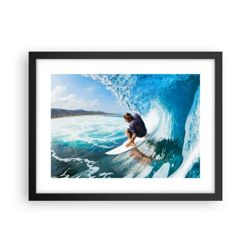Affiche dans un cadre noir - Poster - Danse avec les vagues - 40x30 cm