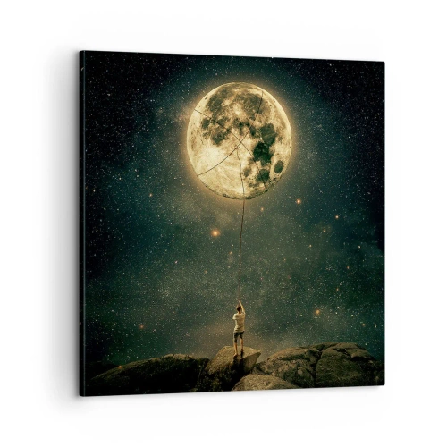 Impression sur toile - Image sur toile - Celui qui a volé la lune - 60x60 cm