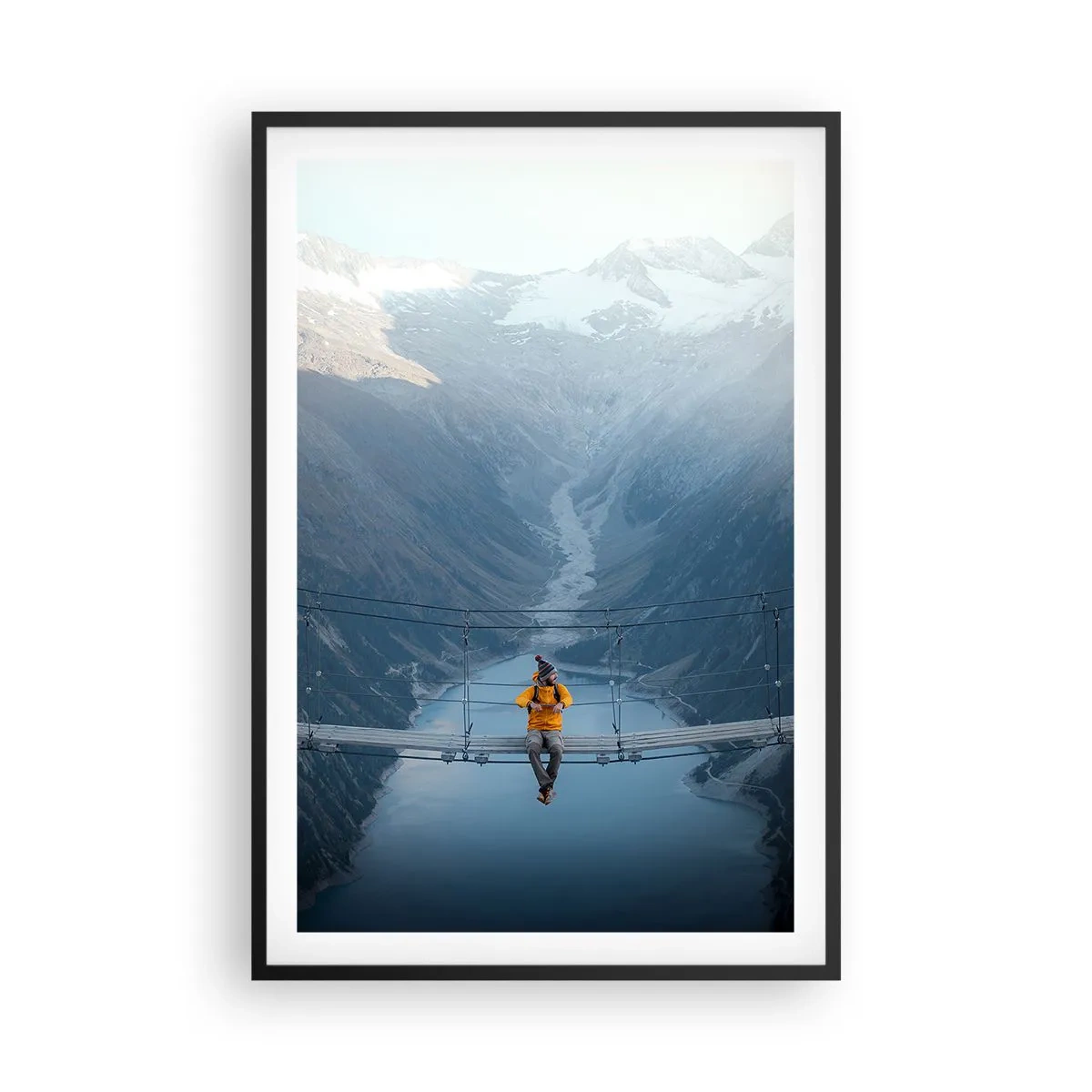 Affiche dans un cadre noir - Poster - Ravi de la suspension - 61x91 cm
