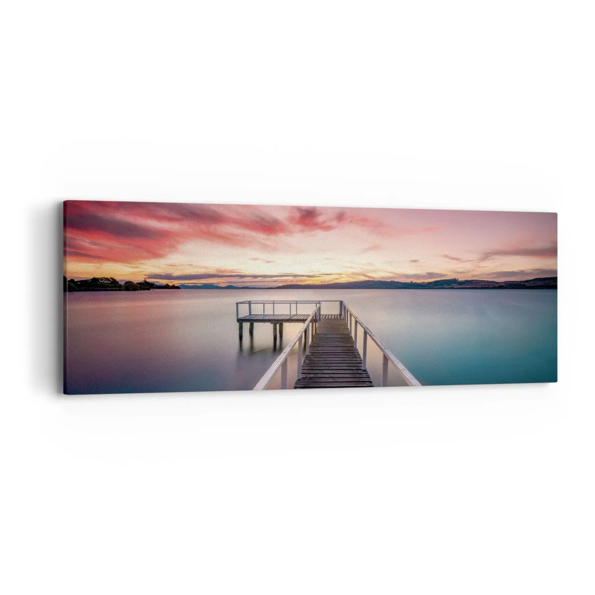 Impression sur toile - Image sur toile - La douce flamme du soir - 90x30 cm