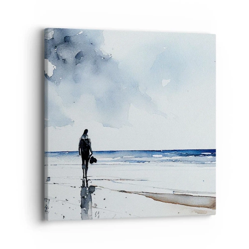 Impression sur toile - Image sur toile - Conversation avec la mer - 40x40 cm