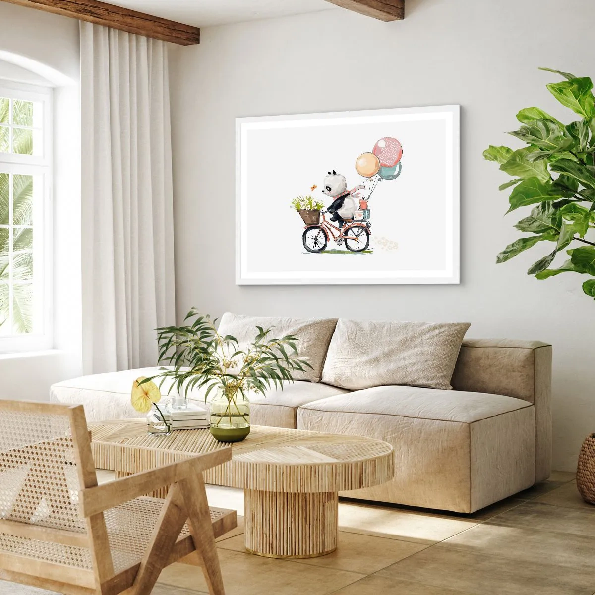 Affiche dans un cadre blanc - Poster - Jour de chance - 100x70 cm