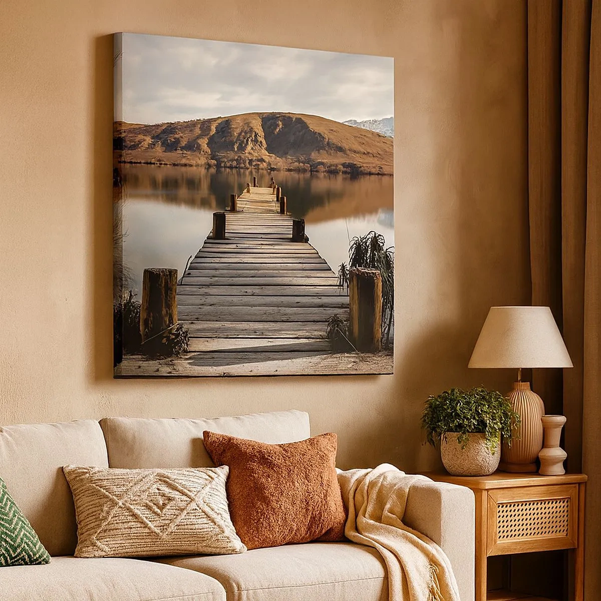 Impression sur toile - Image sur toile - Paysage silencieux - 30x30 cm