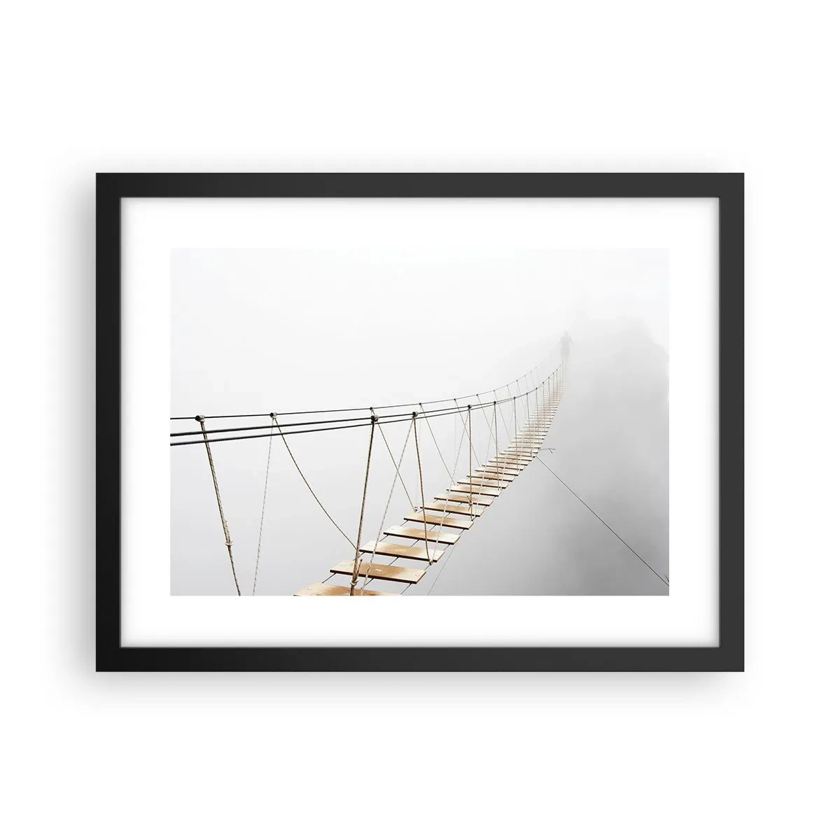 Affiche dans un cadre noir - Poster - Où cela va-t-il te mener? - 40x30 cm