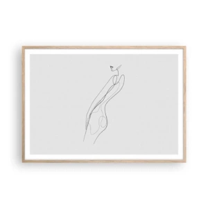 Affiche dans un chêne clair - Poster - Juste une promesse - 100x70 cm