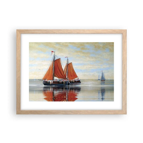 Affiche dans un chêne clair - Poster - He, navigue, marin - 40x30 cm