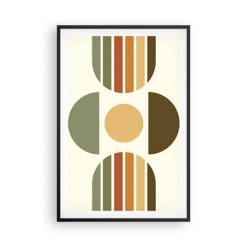 Affiche dans un cadre noir - Poster - Dans les coulaurs de la terre - 61x91 cm