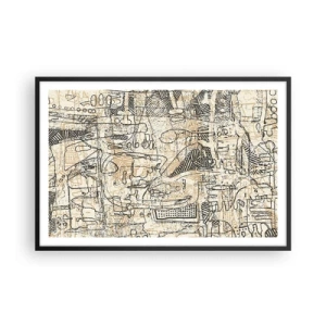 Affiche dans un cadre noir - Poster - Il attend d'être décodé - 91x61 cm