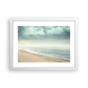 Affiche dans un cadre blanc - Poster - à la recherche de la paix - 40x30 cm