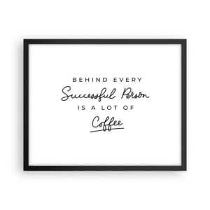 Affiche dans un cadre noir - Poster - Secret du succès - 50x40 cm